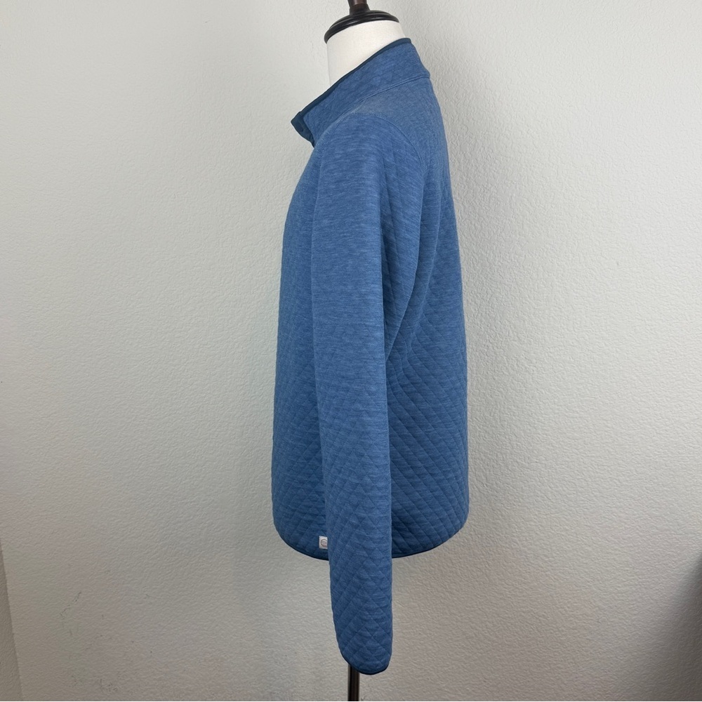 MARINE LAYER MENS 
Corbet Reversible Quilted Pullover | Small | Blue | Grey - Picture 8 of 8